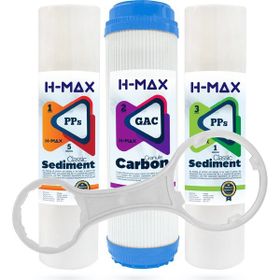 H-Max 0033 İnline Açık Kasa Su Arıtma 3'lü Filtre Seti