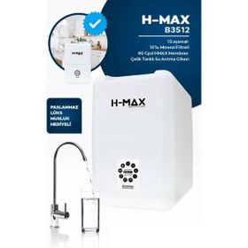 H-Max HMAXB3510 8 lt Çelik Tanklı 15 Aşama Multi Mineralli Süper Membran Su Arıtma Cihazı