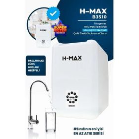 H-Max Reverse Osmosis System Süper Sarım Membran 13 Aşama 9 lt Çelik Tanklı Su Arıtma Cihazı
