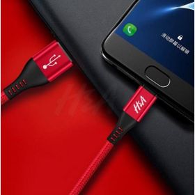 H&A Micro USB 2.4 A Hızlı Şarj Örgülü 25 cm Şarj Kablosu