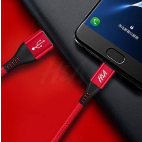 H&A Micro USB 2.4 A Hızlı Şarj Örgülü 25 cm Şarj Kablosu