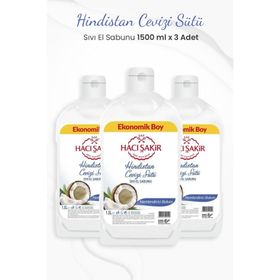 Hacı Şakir 3x1500 ml Hindistan Cevizi Nemlendirci Sıvı El Sabunu