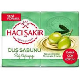 Hacı Şakir 4x125 gr 2 Adet Saf Zeytinyağlı Gliserinli Duş Sabunu
