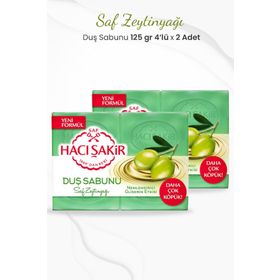 Hacı Şakir 4x125 gr 2 Adet Saf Zeytinyağlı Gliserinli Duş Sabunu