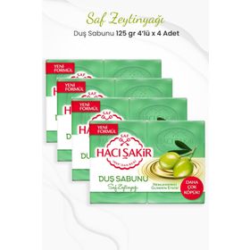 Hacı Şakir 4x125 gr 4 Adet Saf Zeytinyağlı Gliserinli Duş Sabunu