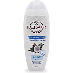 Hacı Şakir 500 ml Hindistan Cevizi 2'si 1 Arada İpeksi Yumuşaklık Şampuan