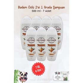 Hacı Şakir Badem 2'si 1 Arada Kepeğe Karşı 7x500 ml Rosie Şampuan
