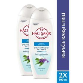 Hacı Şakir Çabuk Kepeklenen Saçlar Adaçayı Besleyici 2x500 ml Şampuan
