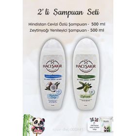 Hacı Şakir Hindistan Cevizi 500 ml Şampuan+Zeytinyağlı 500 ml Rosie Şampuan
