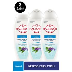 Hacı Şakir Kepekli Saçlar İçin Adaçayı İçeren 3x500 ml Şampuan