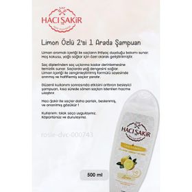 Hacı Şakir Limon 2'si 1 Arada Kepeğe Karşı 11x500 ml Rosie Şampuan