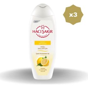 Hacı Şakir Limon Yağlı 3x500 ml Şampuan