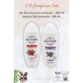 Hacı Şakir Nar 2'si 1 Arada 500 ml Şampuan+Adaçayı 500 ml Rosie Şampuan