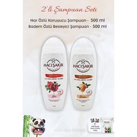 Hacı Şakir Nar 2'si 1 Arada 500 ml Şampuan+Bademli 500 ml Rosie Şampuan