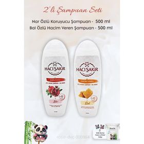 Hacı Şakir Nar 2'si 1 Arada 500 ml Şampuan+Ballı 500 ml Rosie Şampuan