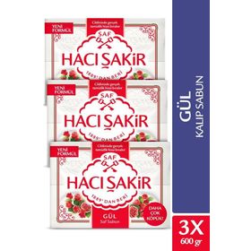 Hacı Şakir Saf Gül 3 Adet 4x150 gr Kalıp Sabun