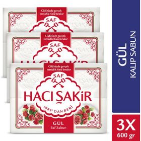 Hacı Şakir Saf Gül 3 Adet 4x150 gr Kalıp Sabun