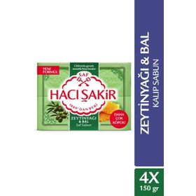 Hacı Şakir Zeytinyağı & Bal Saf 4x150 gr Kalıp Sabun