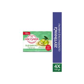 Hacı Şakir Zeytinyağı Gliserinli 4 X 125 gr Duş Sabunu