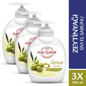 Hacı Şakir Zeytinyağlı 3x300 ml Sıvı Sabun