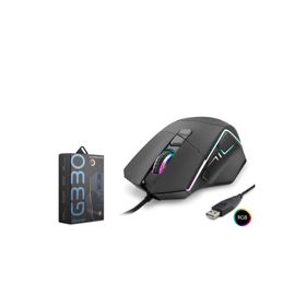 Hadron G330 Shooter 6400DPI RGB Ledli 1.50 mt USB Kablolu Siyah Oyuncu Mouse