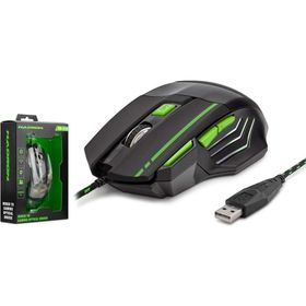 Hadron HDG30 3600DPI Ledli 1.44 mt USB Kablolu Siyah-Yeşil Oyuncu Mouse