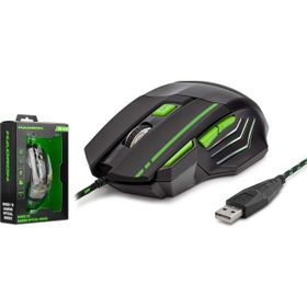 Hadron HDG30 3600DPI Ledli 1.44 mt USB Kablolu Siyah-Yeşil Oyuncu Mouse