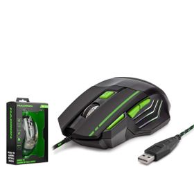 Hadron HDG30 3600DPI Ledli 1.44 mt USB Kablolu Siyah-Yeşil Oyuncu Mouse