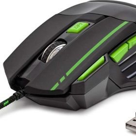 Hadron HDG30 3600DPI Ledli 1.44 mt USB Kablolu Siyah-Yeşil Oyuncu Mouse