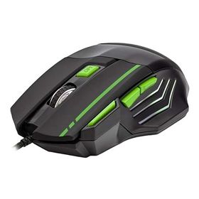 Hadron HDG30 3600DPI Ledli 1.44 mt USB Kablolu Siyah-Yeşil Oyuncu Mouse