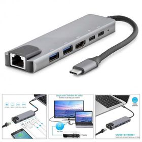 Hadron HDX-7791 Type-C to USB HDTV LAN 6 in 1 Çevirici Adaptör