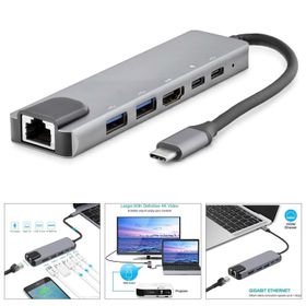 Hadron HDX-7791 Type-C to USB HDTV LAN 6 in 1 Çevirici Adaptör