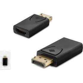 Hadron HDX1312 Displayport M HDMI F 4K 30Hz Siyah Dönüştürücü Adaptör