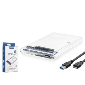 Hadron HDX1760 Sata3 2.5" Usb 3.0 Kablolu Şeffaf Plastik Kasa Hdd/Ssd Kutusu