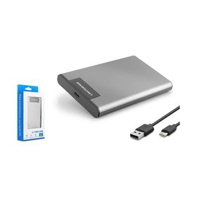 Hadron HDX1782 Sata3 2.5" RTL9201R Çip Type-C 3.1 Kablolu Gümüş Alüminyum Kasa Hdd/Ssd Kutusu