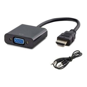Hadron HDX2019 VGA To HDMI Dönüştürücü Siyah Kablo