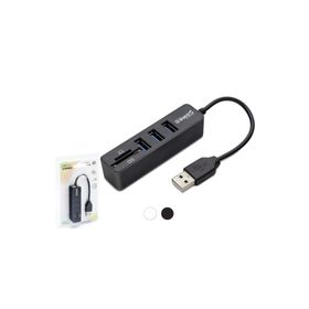 Hadron HDX7009 USB-A 2.0 3XUSB 2.0 HUB+SD/TF Kart Okuyuculu Siyah USB Çoklayıcı