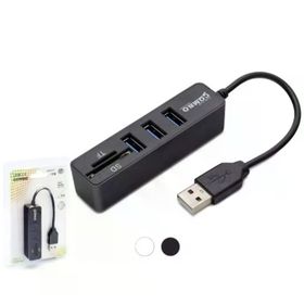 Hadron HDX7009 USB-A 2.0 3XUSB 2.0 HUB+SD/TF Kart Okuyuculu Siyah USB Çoklayıcı