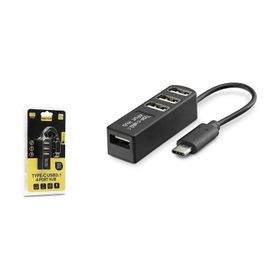 Hadron HDX7015 Type-C 3.1 4XUSB 3.0 HUB Telefon Uyumlu Siyah Type-C Çoklayıcı