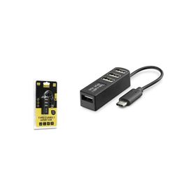 Hadron HDX7015 Type-C 3.1 4XUSB 3.0 HUB Telefon Uyumlu Siyah Type-C Çoklayıcı