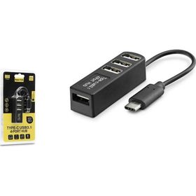 Hadron HDX7015 Type-C 3.1 4XUSB 3.0 HUB Telefon Uyumlu Siyah Type-C Çoklayıcı