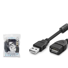 Hadron HDX7542 USB-A F USB-A M 3 mt Siyah USB Uzatma Kablosu