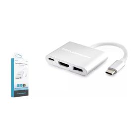 Hadron HDX7764 Type-C USB 3.0+Type-C+HDMI 4K 30Hz 3 in 1 Dönüştürücü Adaptör