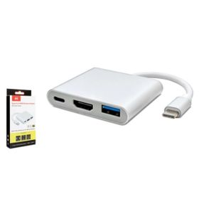 Hadron HDX7764 Type-C USB 3.0+Type-C+HDMI 4K 30Hz 3 in 1 Dönüştürücü Adaptör