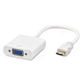 Hadron HDX7771 Mini HDMI M VGA F Beyaz Dönüştürücü Adaptör