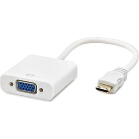 Hadron HDX7771 Mini HDMI M VGA F Beyaz Dönüştürücü Adaptör