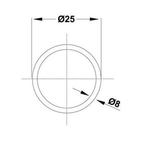 Hafele 0.8 x 25 x 1000 mm Askı Borusu