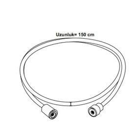 Hafele 150 cm Parlak Krom PVC Duş Hortumu