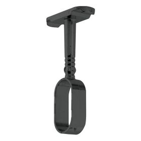 Hafele 16 mm Flanşı Oval Üst Panele Monte Mat Siyah Zamak Askı Borusu