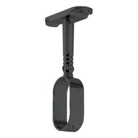 Hafele 16 mm Flanşı Oval Üst Panele Monte Mat Siyah Zamak Askı Borusu